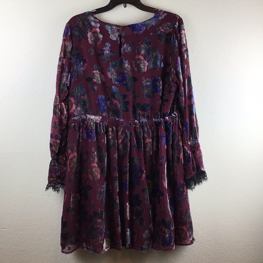 BuffaloDavidBitton Moulin Floral Velvet Mini Dress - Picture 8 of 8